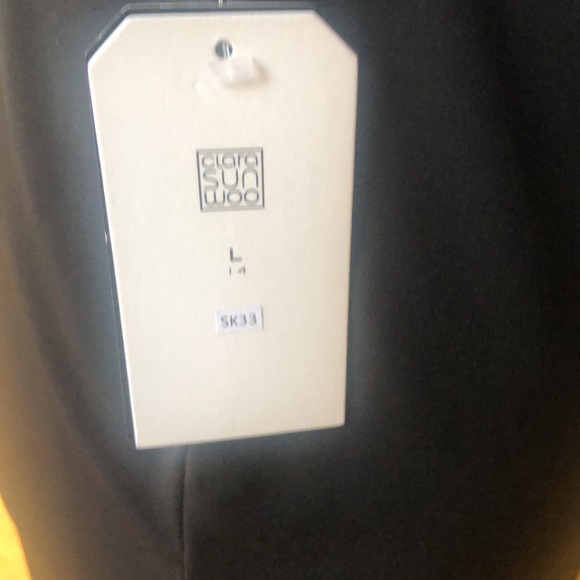 Clara Sun Woo large black knit pull on midi skirt NWT - Picture 3 of 7